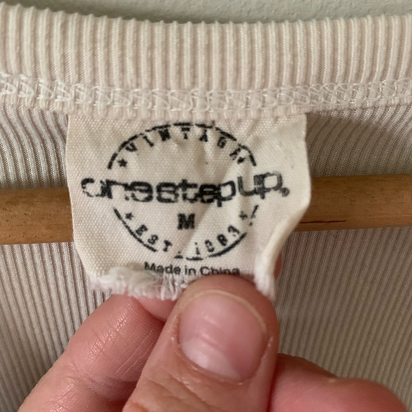 Cream long sleeve Wrap shirt - Picture 2 of 2